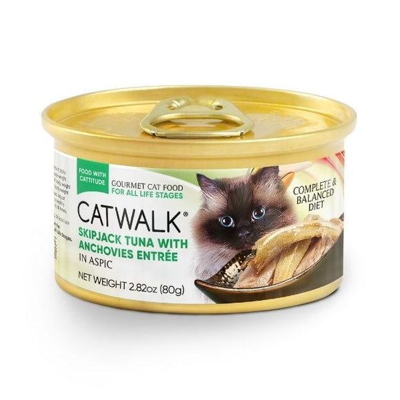 CATWALK貓罐頭 - 吞拿魚+鯷魚 80g (綠)_01