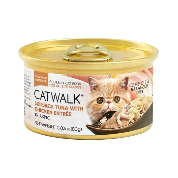CATWALK貓主食罐頭 - 鰹吞拿魚+雞肉 75g (橙)_01