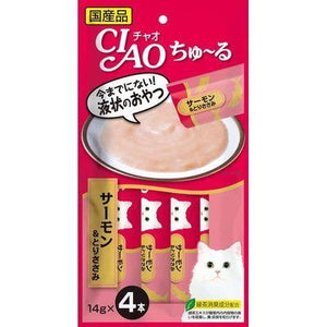 Ciao 貓小食- 三文魚+雞肉(4條裝)