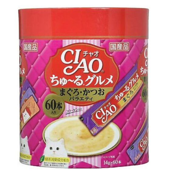 Ciao 桶裝party mix - 日本貓零食條 (60條 x 14g)