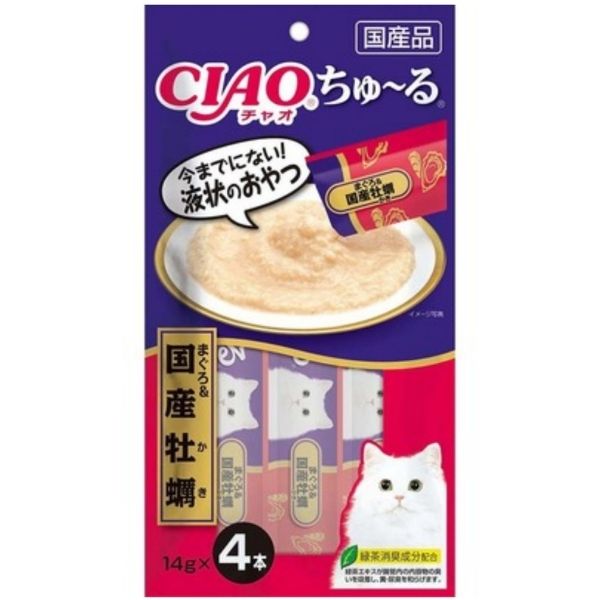 Ciao 貓小食 - 吞拿魚+日本蠔醬 (4條裝)