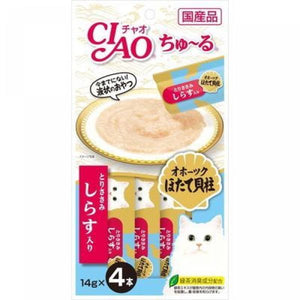 Ciao 貓小食 - 雞肉+白飯魚醬 (4條裝)