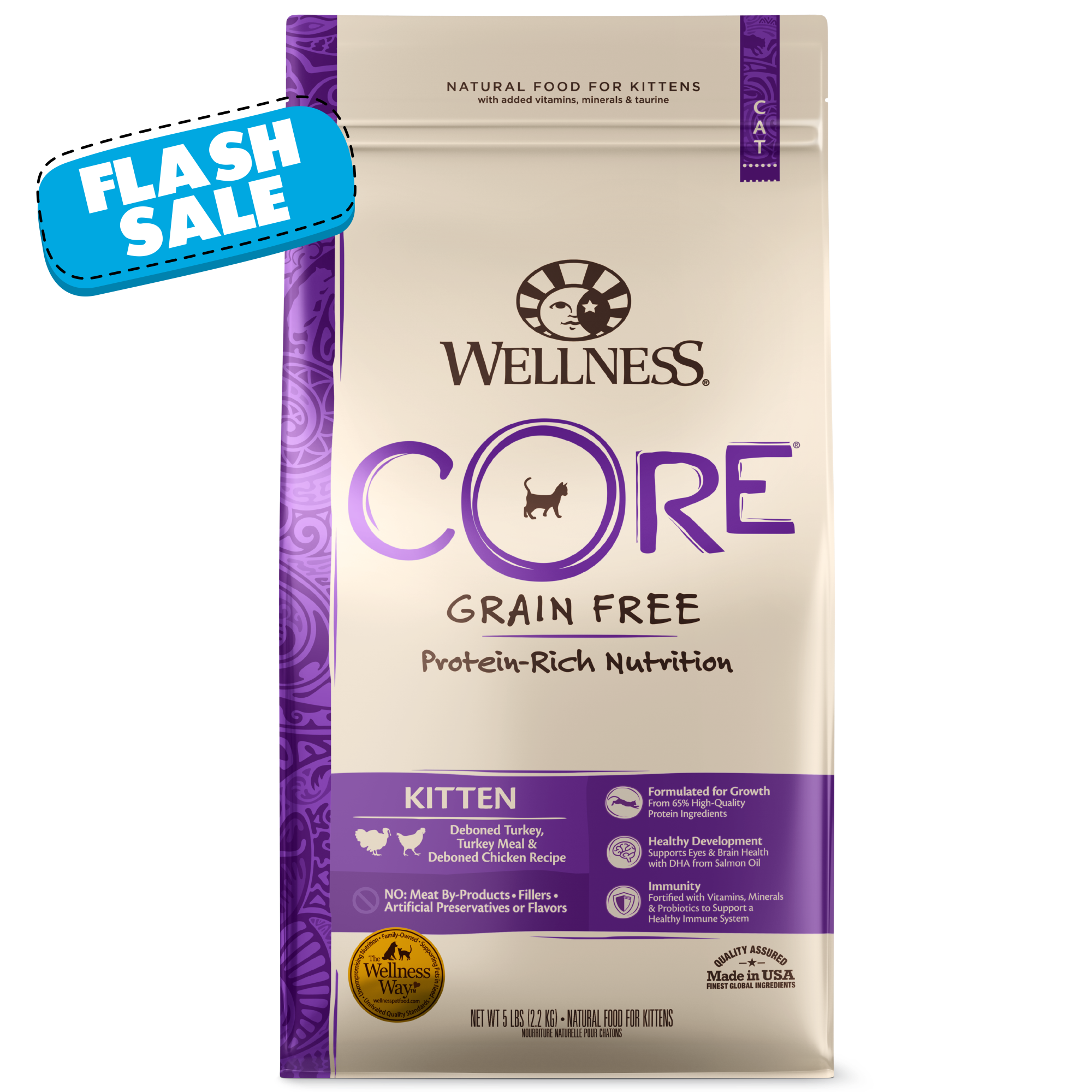 Wellness CORE幼貓糧- 無穀物幼貓配方  5lb (4包裝)