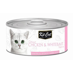 Kit Cat 貓罐頭 -  雞肉+銀魚無穀物貓罐頭 (80g)