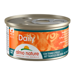 Almo Nature Daily - 吞拿魚、雞肉慕斯貓主食罐  85g