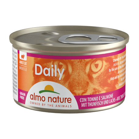 Almo Nature Daily - 吞拿魚、三文魚慕斯貓主食罐  85g