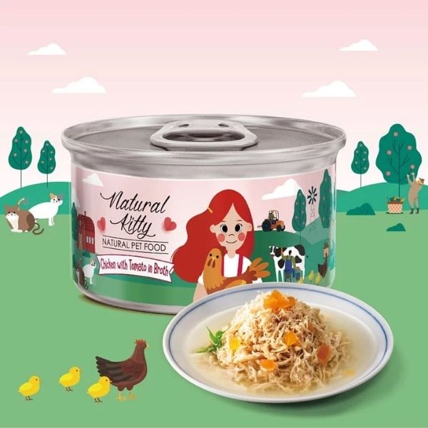 Natural Kitty - 100%天然雞肉+蕃茄雞湯貓罐頭 (80g)_02