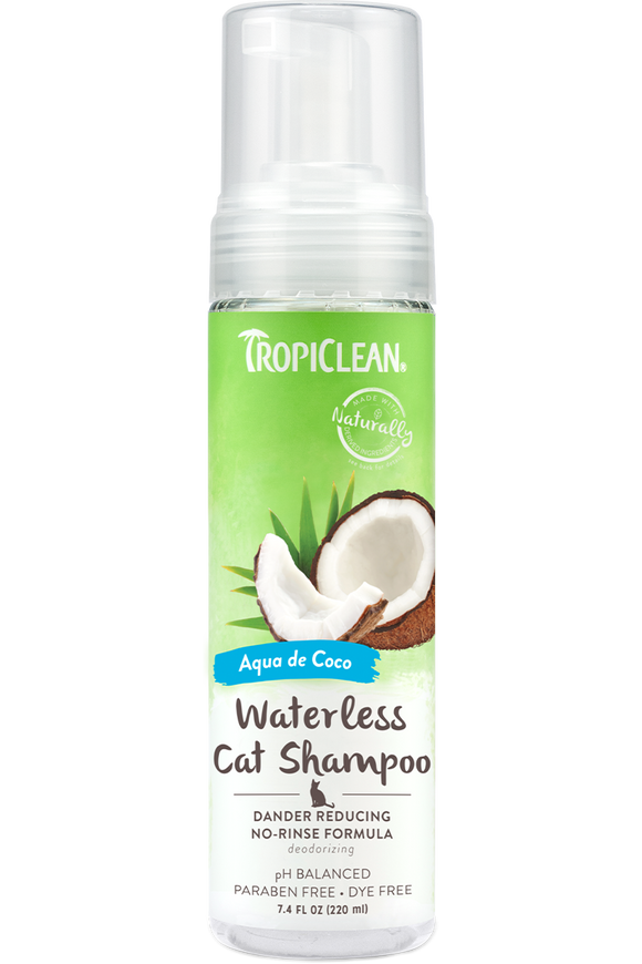 Tropiclean 天然椰子油(袪屑)免水洗護泡沫 (貓專用) - 220ml